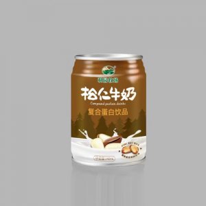 利園牧場(chǎng)乳業(yè)鐵罐松仁牛奶飲品