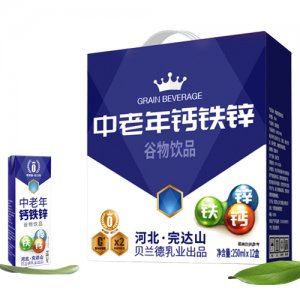 完達山貝蘭德中老年鈣鐵鋅谷物飲品豎提禮盒