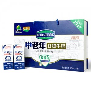 北大荒中老年谷物牛奶復(fù)合蛋白飲品禮盒