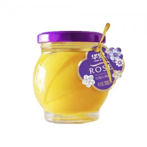 華泉花香玻璃瓶玫瑰黃桃200g