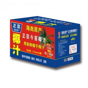 今喜鮮榨椰汁315毫升箱裝