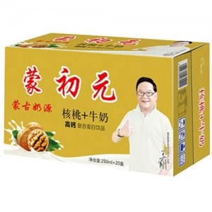 蒙初元核桃+牛奶高鈣奶250mlx20盒