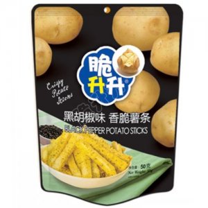 脆升升薯?xiàng)l黑胡椒味50g