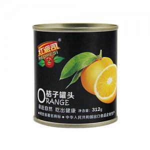 紅派司桔子罐頭312克