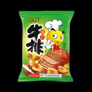 趙戶全莊給力牛排膨化食品綠