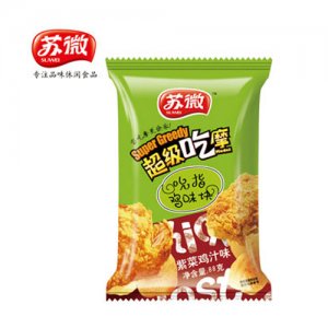 蘇微超級(jí)吃摩吮指雞味塊紫菜雞汁味