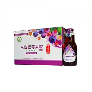 永富野生藍莓果粒飲料