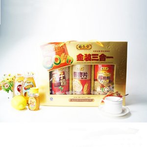 惠生堂金裝三合一禮盒-蓮子羹+燕麥片+核桃粉600g