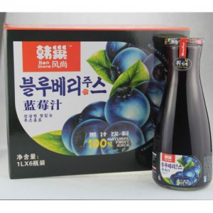 韓巢藍(lán)莓汁飲料玻璃瓶1L