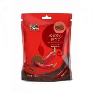 可味辣椒夾心棋子立式袋巧克力40克5粒