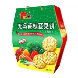 好家族無(wú)添蔗糖蔬菜餅干1018g