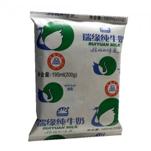 瑞緣純牛奶195ml