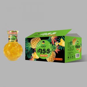 玉川果先生肉多多菠蘿粒果汁飲料1.5Lx6瓶