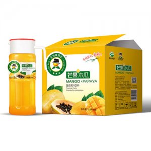 玉川果先生芒果木瓜復合果汁飲料1Lx6瓶