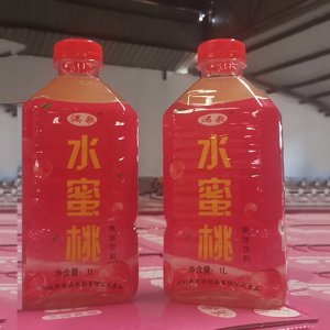 湡歌水蜜桃果味飲料1L