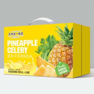 天津統(tǒng)一集團菠蘿+芹菜果味飲品箱裝250mlx24盒
