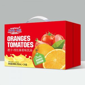 天津統(tǒng)一集團橙子+西紅柿果味飲品箱裝250mlx24盒
