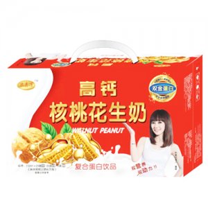 濃嘉源高鈣核桃花生奶箱裝