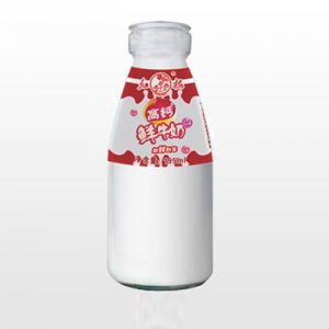 紅梅高鈣鮮牛奶玻璃瓶