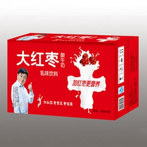 滸源大紅棗酸牛奶箱裝