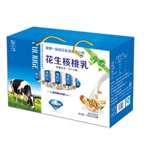 福六個花生核桃乳凹頂開窗禮盒