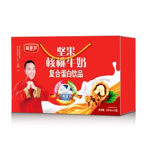 益菲爾堅(jiān)果核桃牛奶250mlx12盒