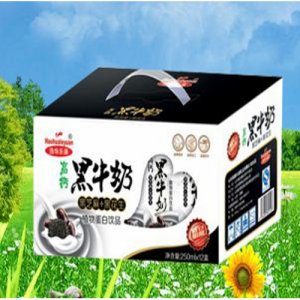 樂(lè)源高鈣黑牛奶12盒箱裝