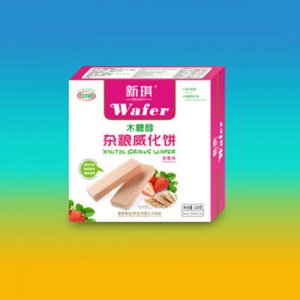 新琪木糖醇雜糧威化餅草莓味