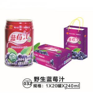 小白蘭野生藍莓汁飲料240mlx20罐