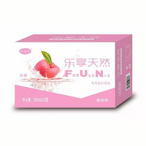 小封號(hào)樂享天然無汽蘇打飲料蜜桃味