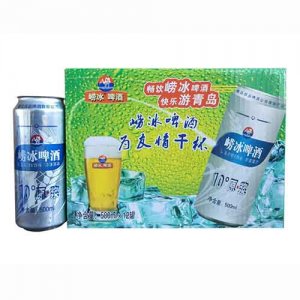 嶗冰10°原漿啤酒為友情干杯500ml×12罐