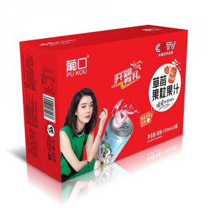 葡口草莓果粒果汁310mlx20罐