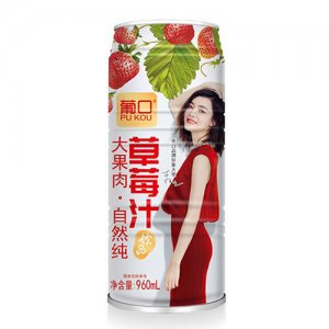 葡口草莓果粒果汁960ml