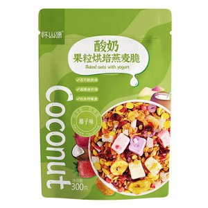 懷山源酸奶果粒烘焙燕麥脆椰子味300g