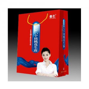 嘉蒙六個核桃花生露手提袋紅色