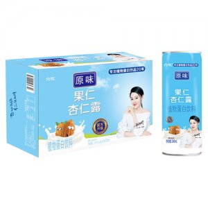 六枚原味果仁杏仁露植物蛋白飲料簡(jiǎn)箱裝