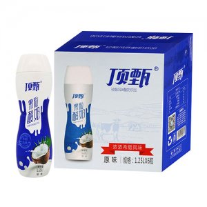 頂甄果粒酸奶原味1.25Lx6瓶