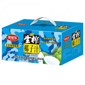 家家樂生榨椰子汁椰汁植物蛋白飲料藍(lán)禮盒裝