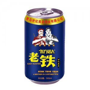 東方獵人老鐵藍(lán)罐啤酒500ml
