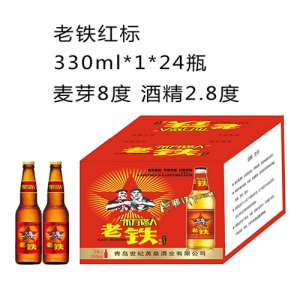 東方獵人老鐵紅標(biāo)啤酒330mlx24瓶