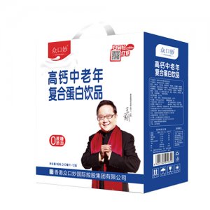 眾口妙高鈣中老年復合蛋白飲品250mlx12盒