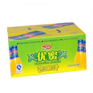 優(yōu)蜜芒果汁蘭標(biāo)包裝230ml