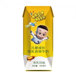 大頭兒子小頭爸爸兒童成長(zhǎng)煉乳香草牛奶195ml
