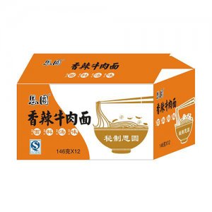 思圓秘制大桶香辣牛肉面箱裝