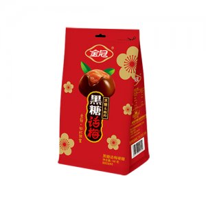 金冠160克黑糖話梅硬糖直立袋紅色