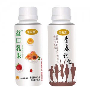 佰樂(lè)源益口乳果酸奶黃桃+椰果310ml