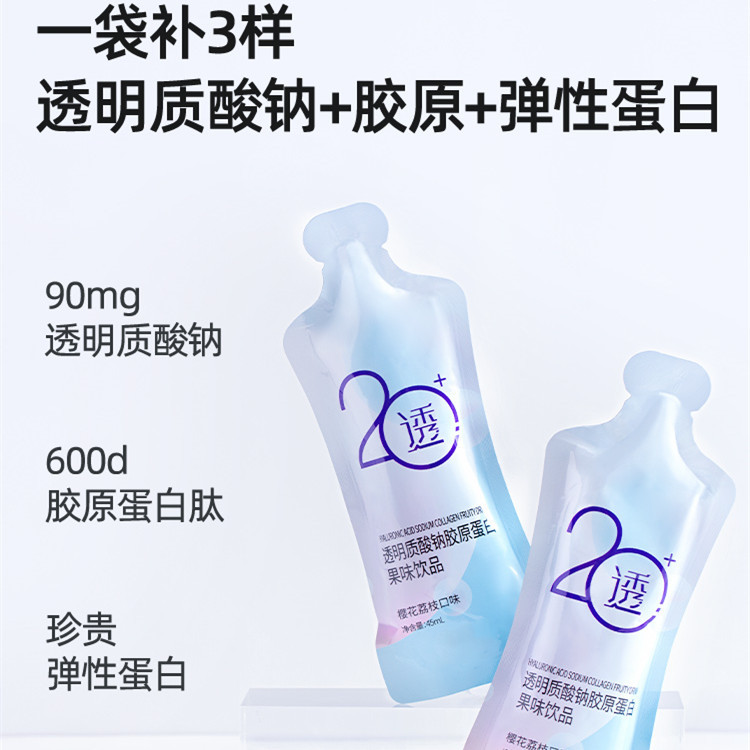 玻尿酸彈性膠原蛋白肽口服液貼牌oem,包工包料