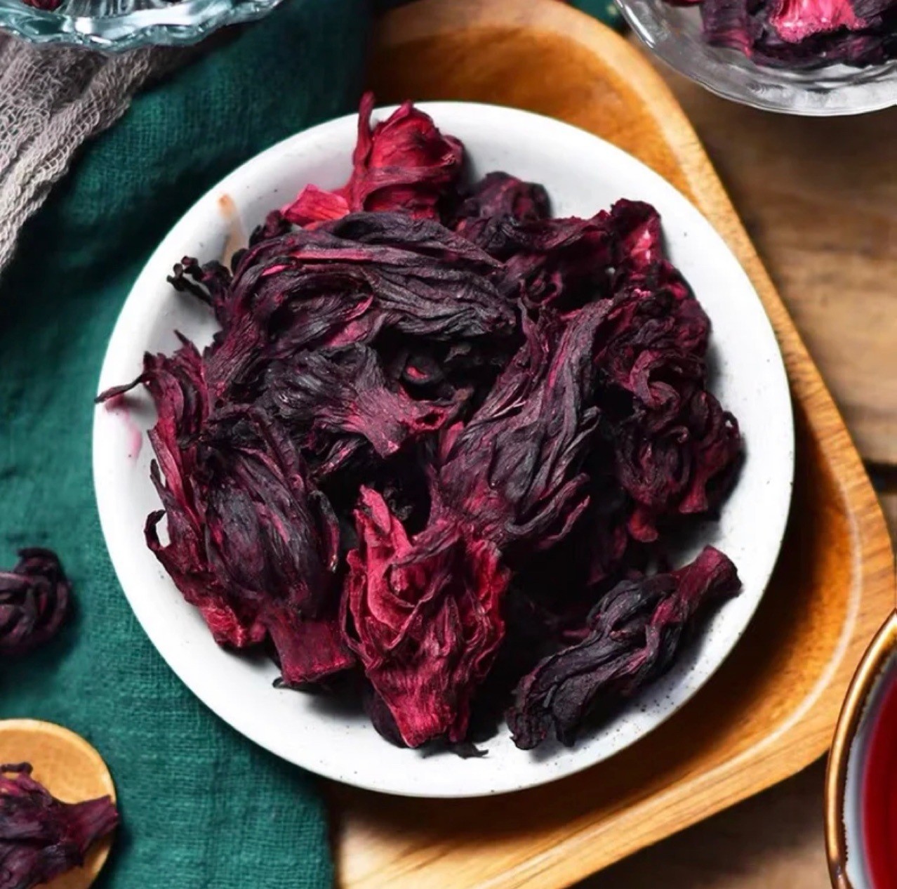 批發(fā)云南玫瑰茄 洛神花茶 洛神花碎 玫瑰茄碎 花草茶 酸梅湯原料.jpg