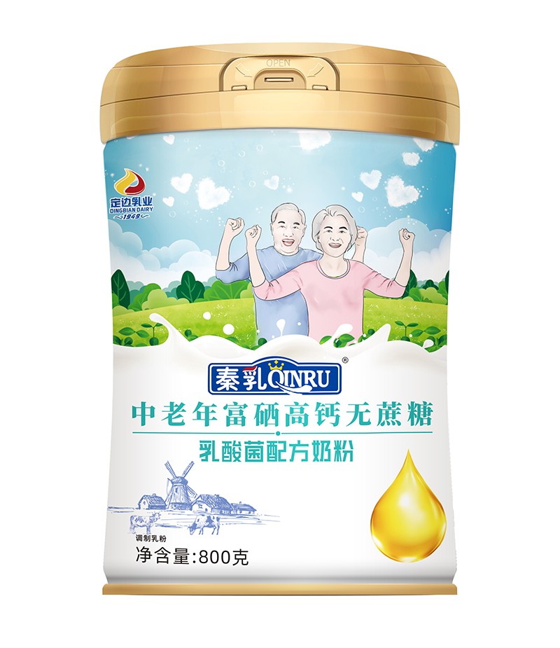 秦乳中老年富硒高鈣無(wú)蔗糖乳酸菌配方奶粉 800克.jpg