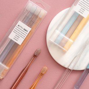 日系無印同款水晶透明小頭軟毛牙刷  代加工貼牌OEM/ODM